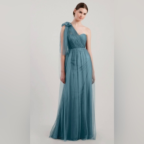 Jenny Yoo Collection Annabelle Convertible Bridesmaid Dress Vintage Teal SZ 10 - Picture 16 of 16